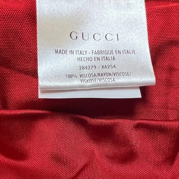 GUCCI Red Sleeveless Dress with Shoulder Detail, New - Picture 10 of 11